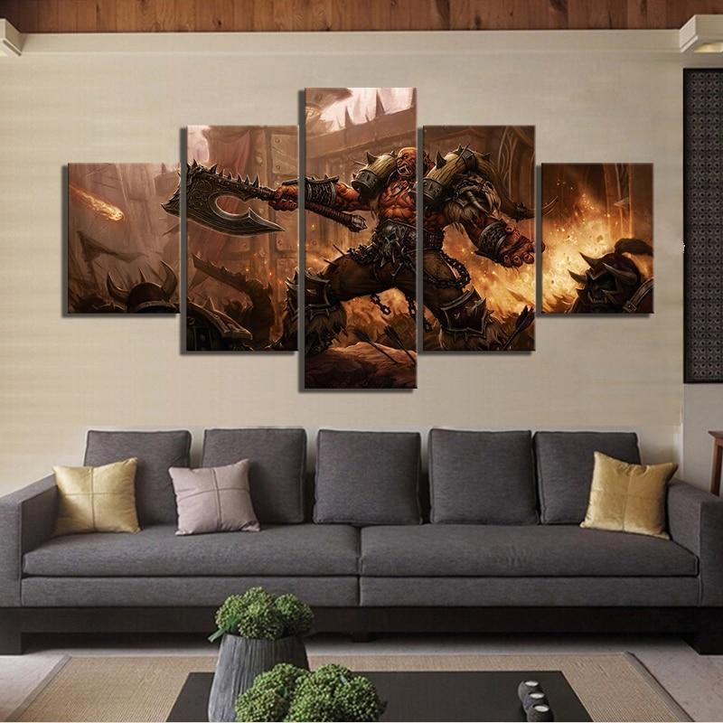 Garrosh Hellscream World of Warcraft Gaming Canvas Wall Art