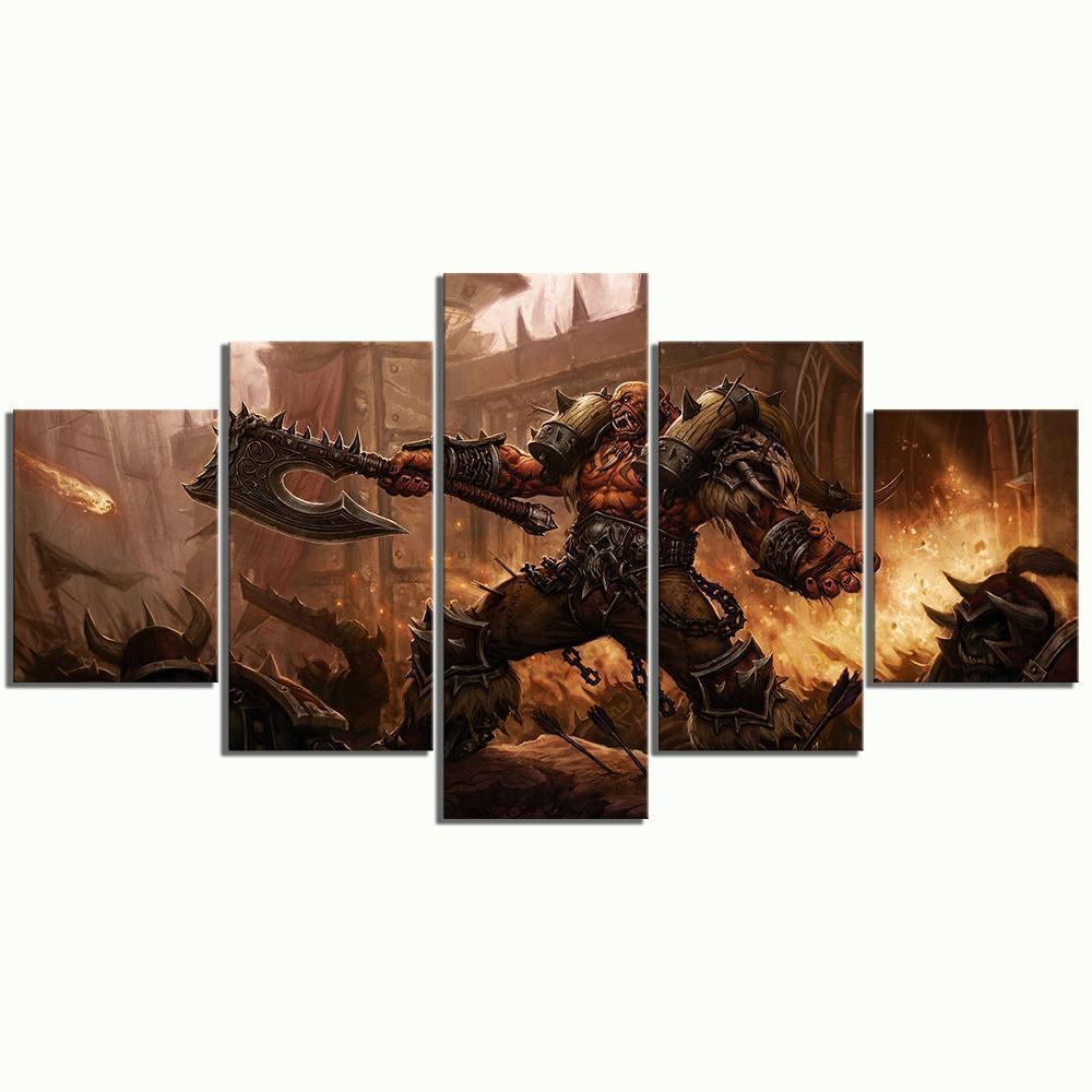 Garrosh Hellscream World of Warcraft Gaming Canvas Wall Art