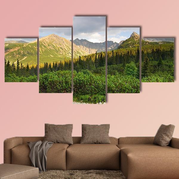 Gasienicowa Valley In Tatra Mountains In Poland Nature Canvas Wall Art