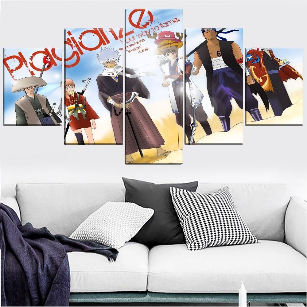 Gintama Characters 2 Anime Canvas Wall Art