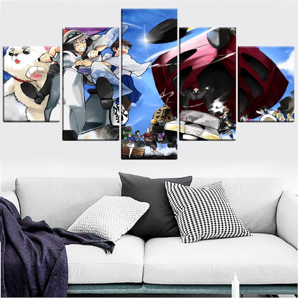 Gintama Characters 4 Anime Canvas Wall Art