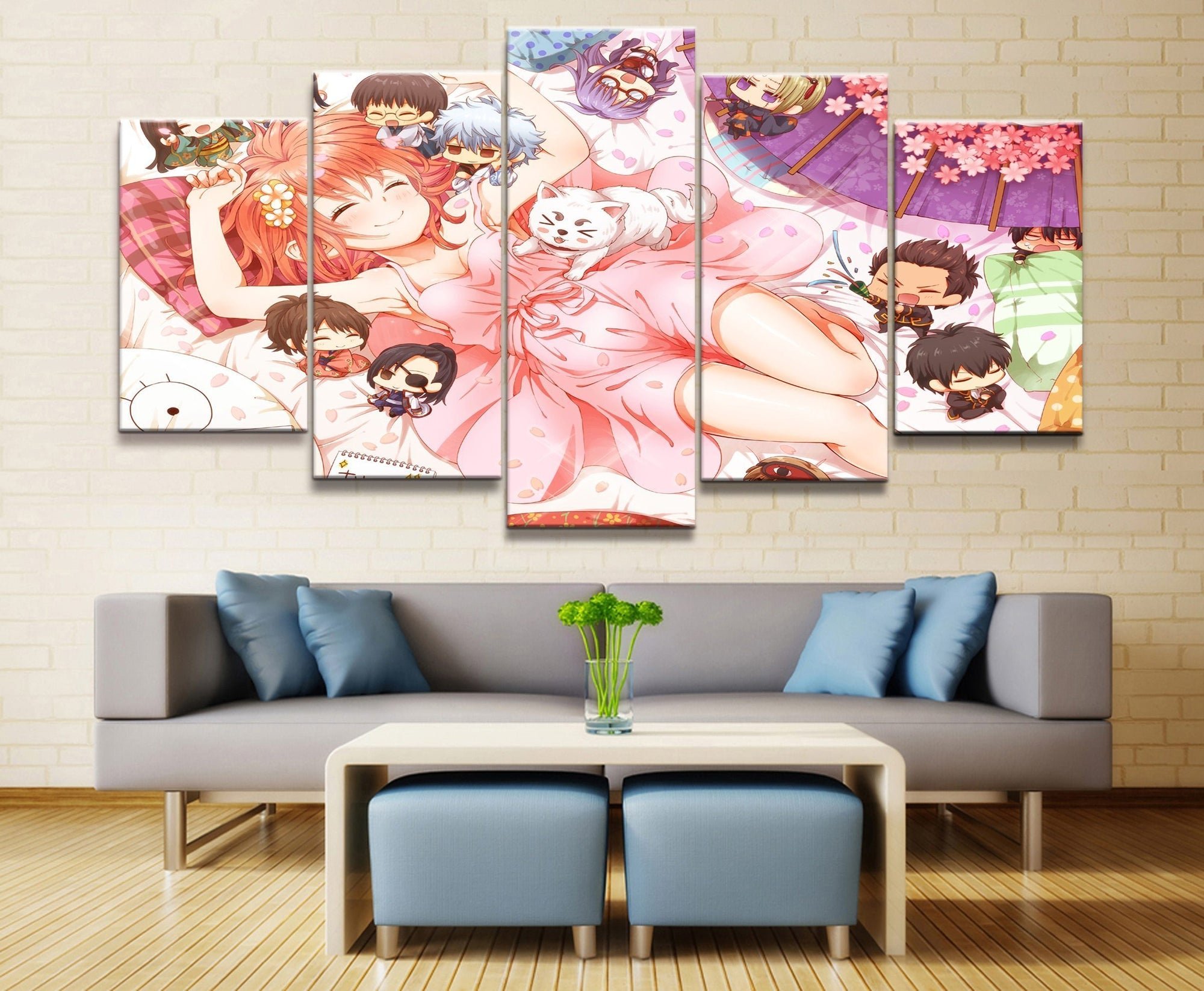 Gintama Characters 6 Anime Canvas Wall Art