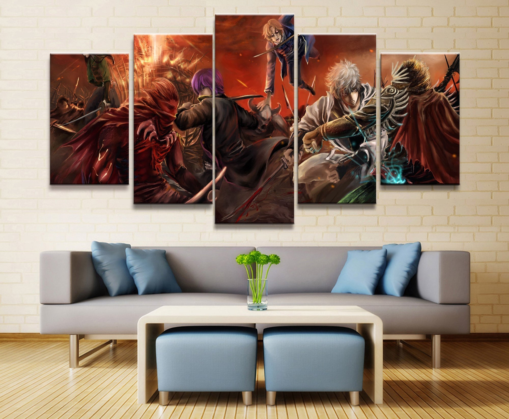 Gintama Characters 7 Anime Canvas Wall Art