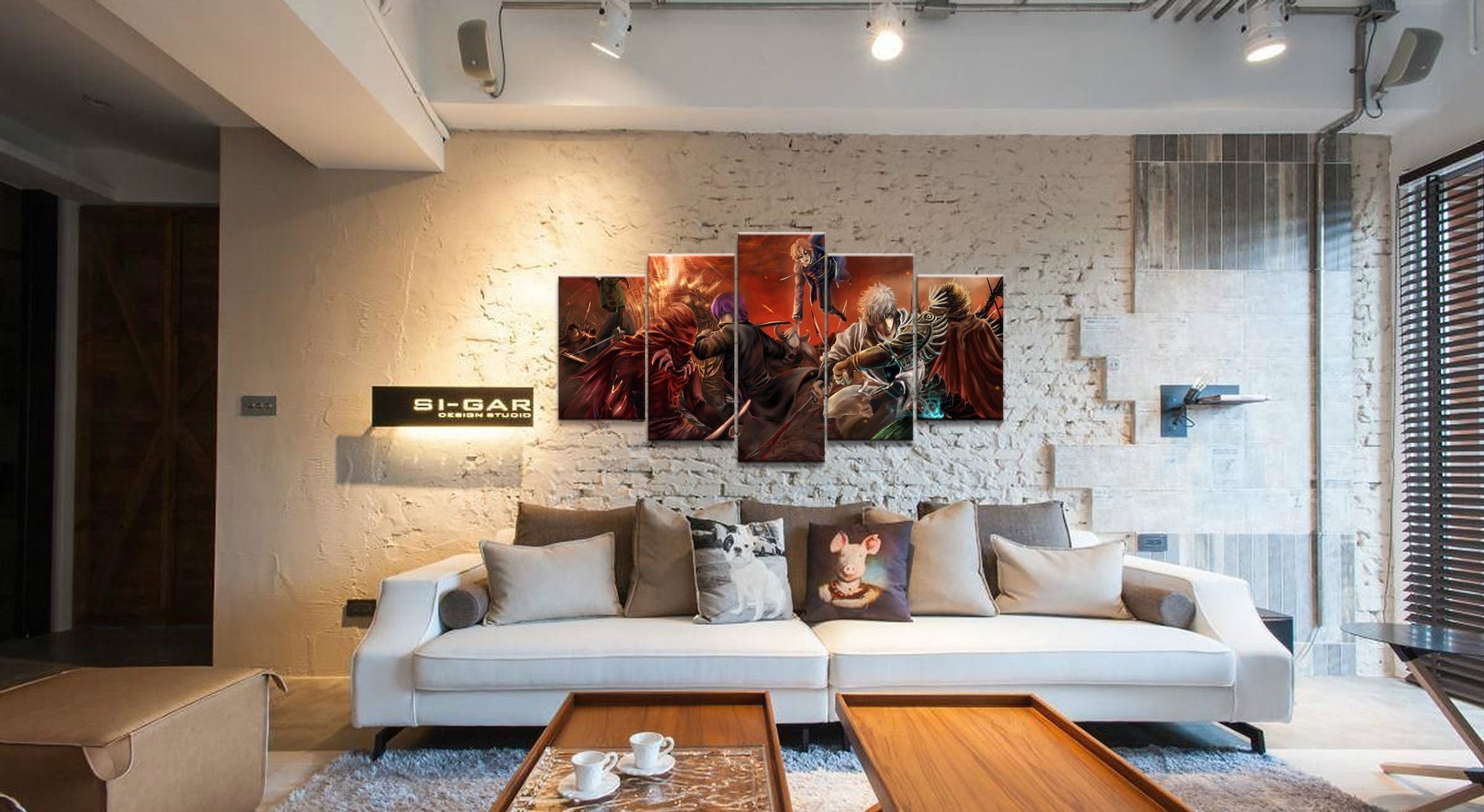 Gintama Characters 7 Anime Canvas Wall Art