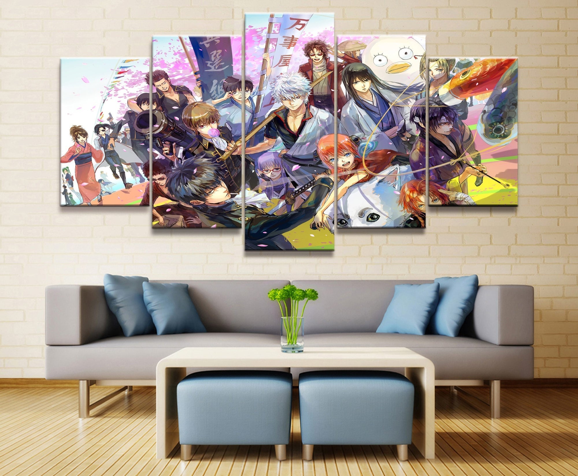 Gintama Characters 8 Anime Canvas Wall Art