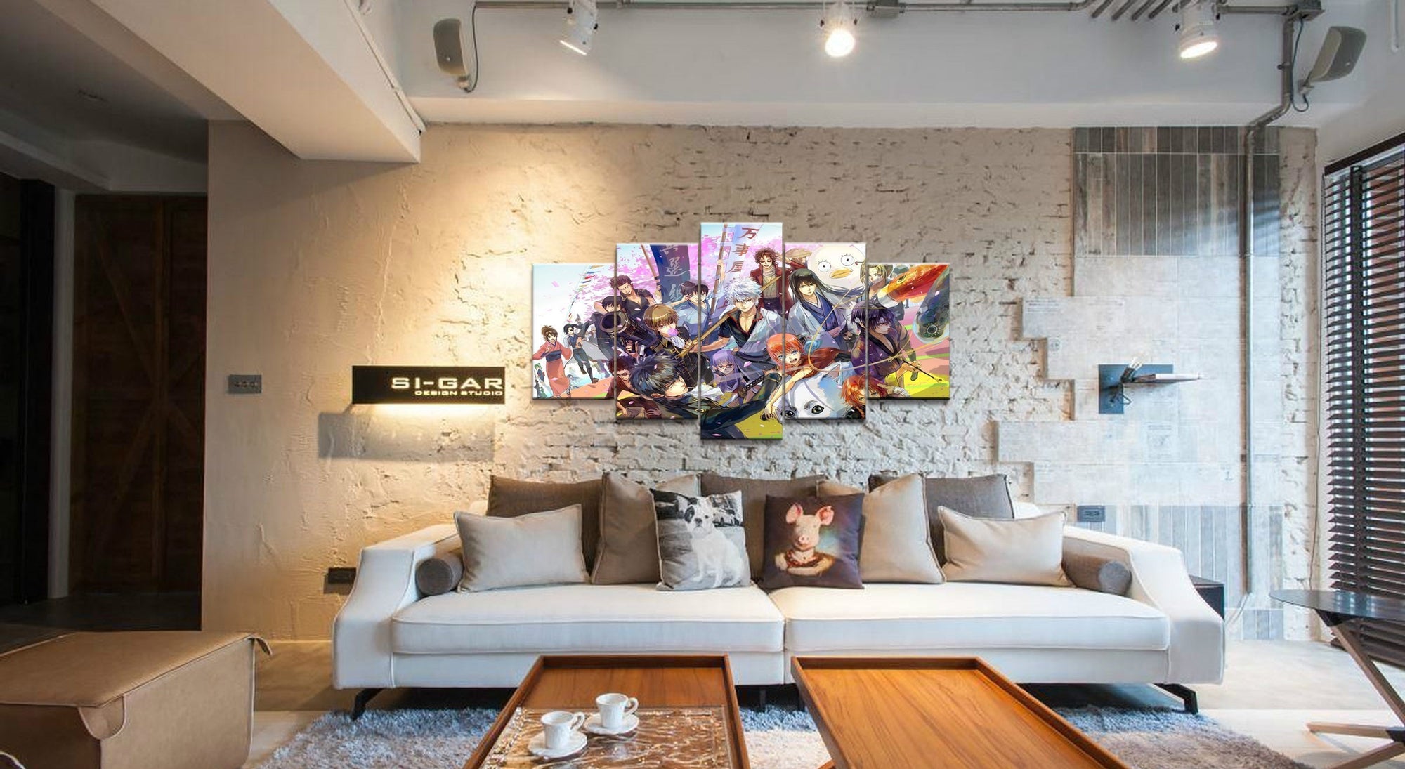 Gintama Characters 8 Anime Canvas Wall Art
