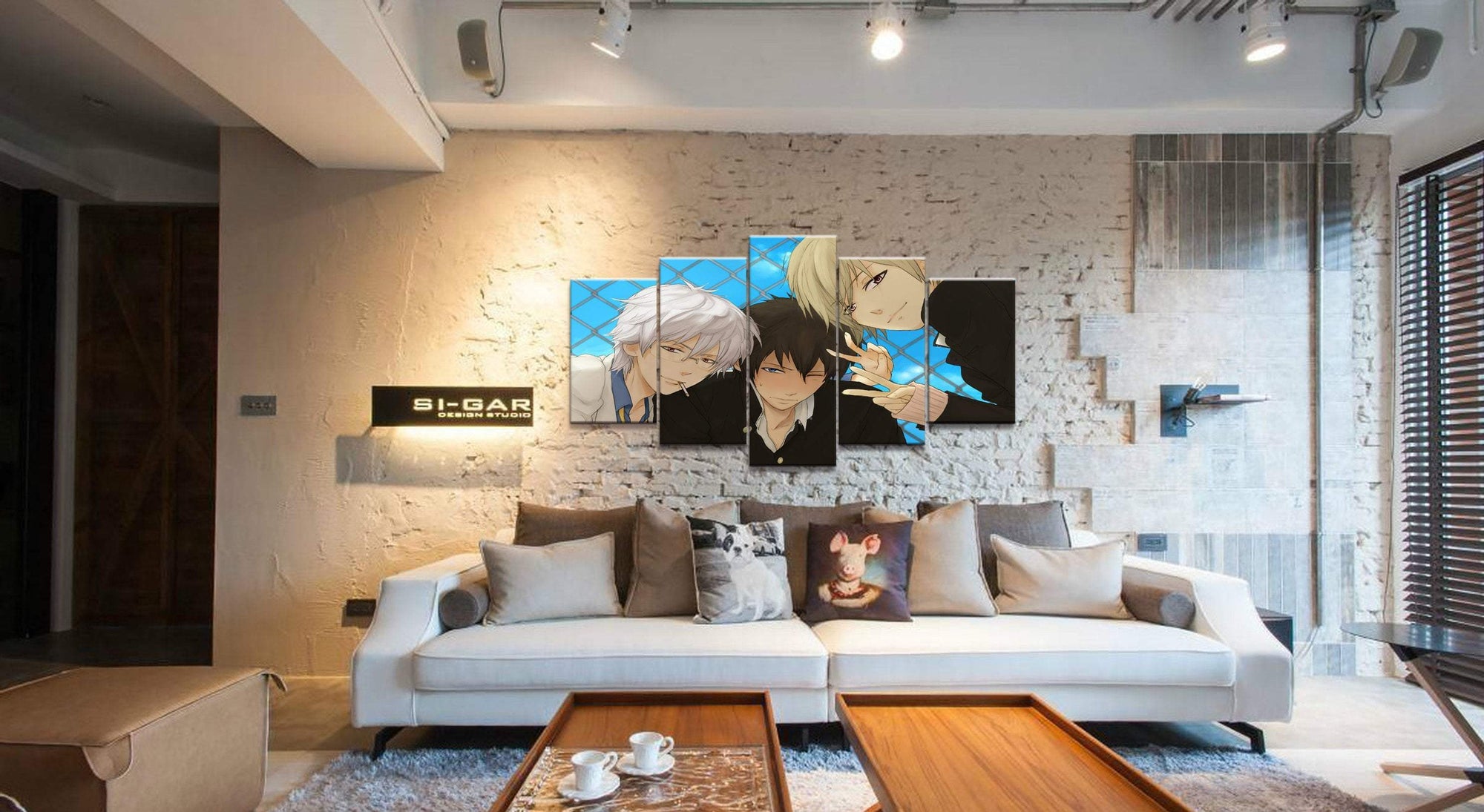 Gintama Characters 9 Anime Canvas Wall Art
