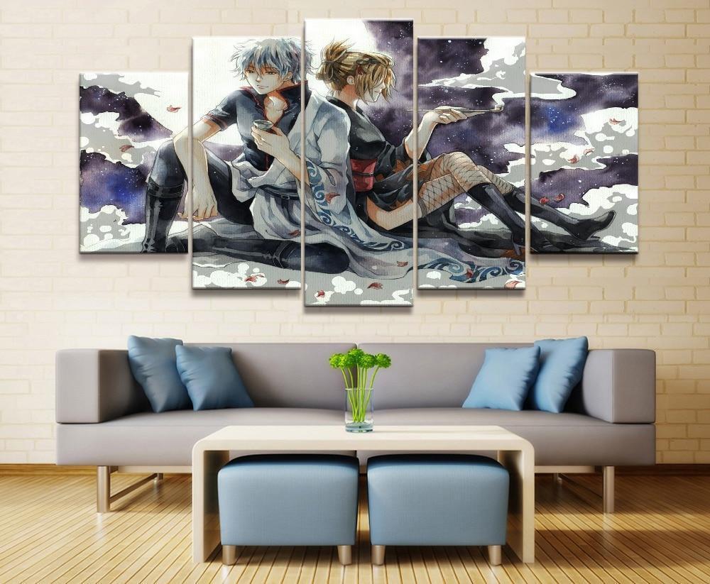 Gintama Gintoki And Tsukuyo 1 Anime Canvas Wall Art