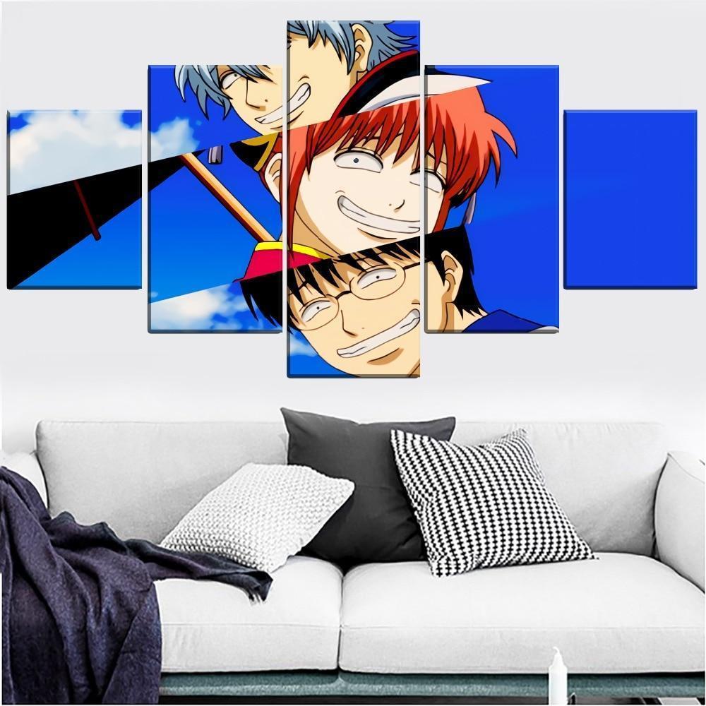 Gintama Gintoki-Shinpachi-Kagura 1 Anime Canvas Wall Art