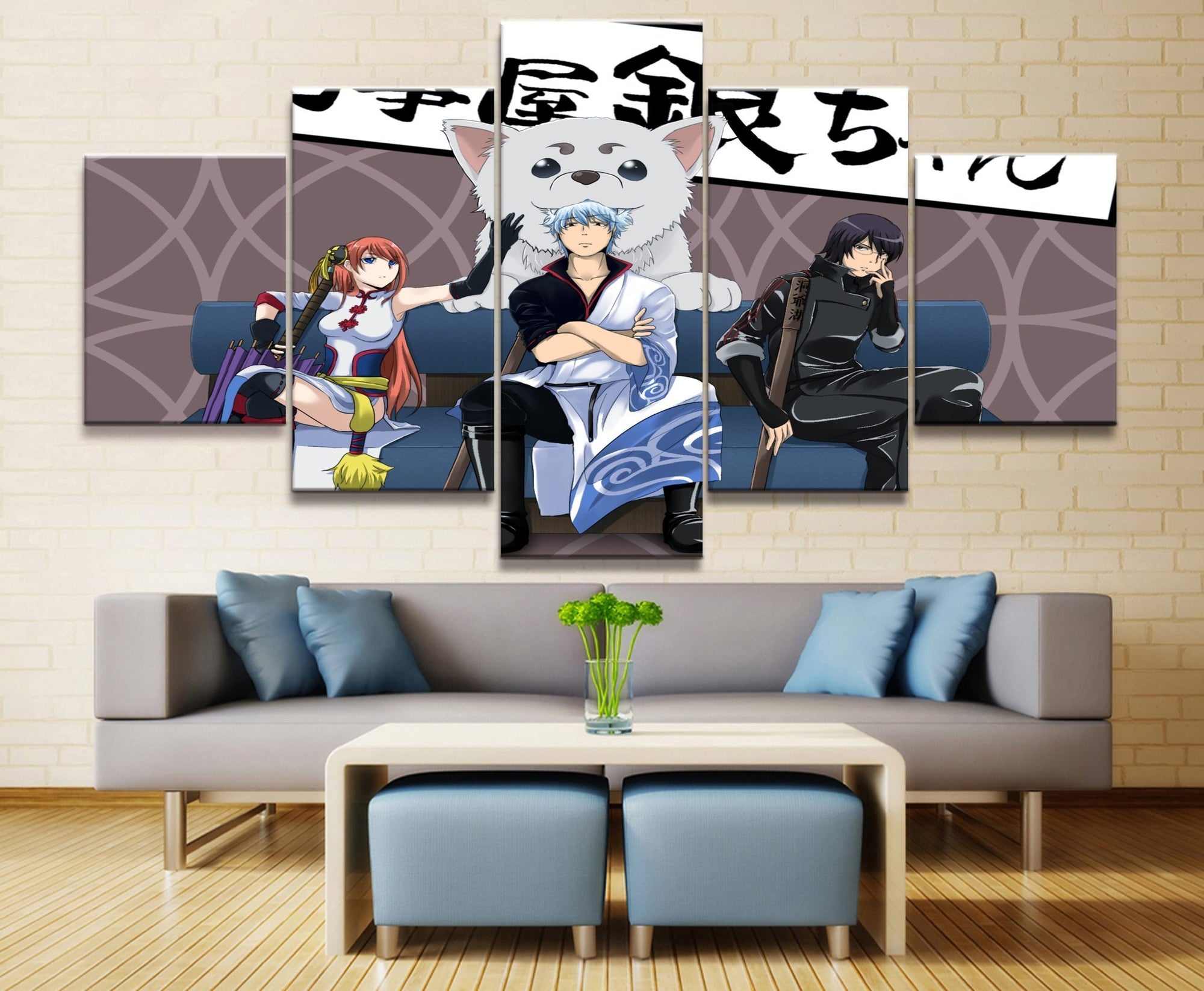 Gintama Gintoki-Shinpachi-Kagura 2 Anime Canvas Wall Art