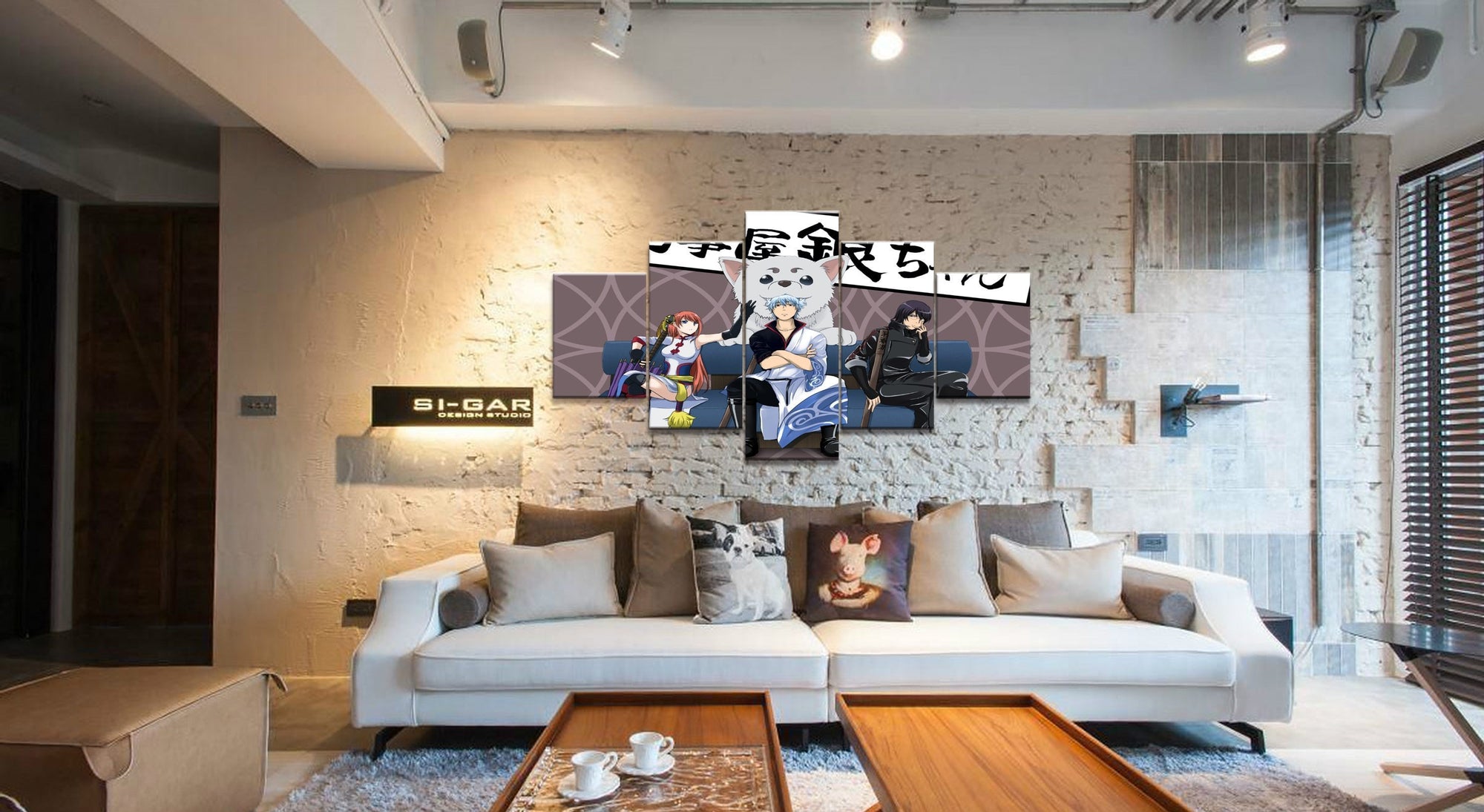 Gintama Gintoki-Shinpachi-Kagura 2 Anime Canvas Wall Art