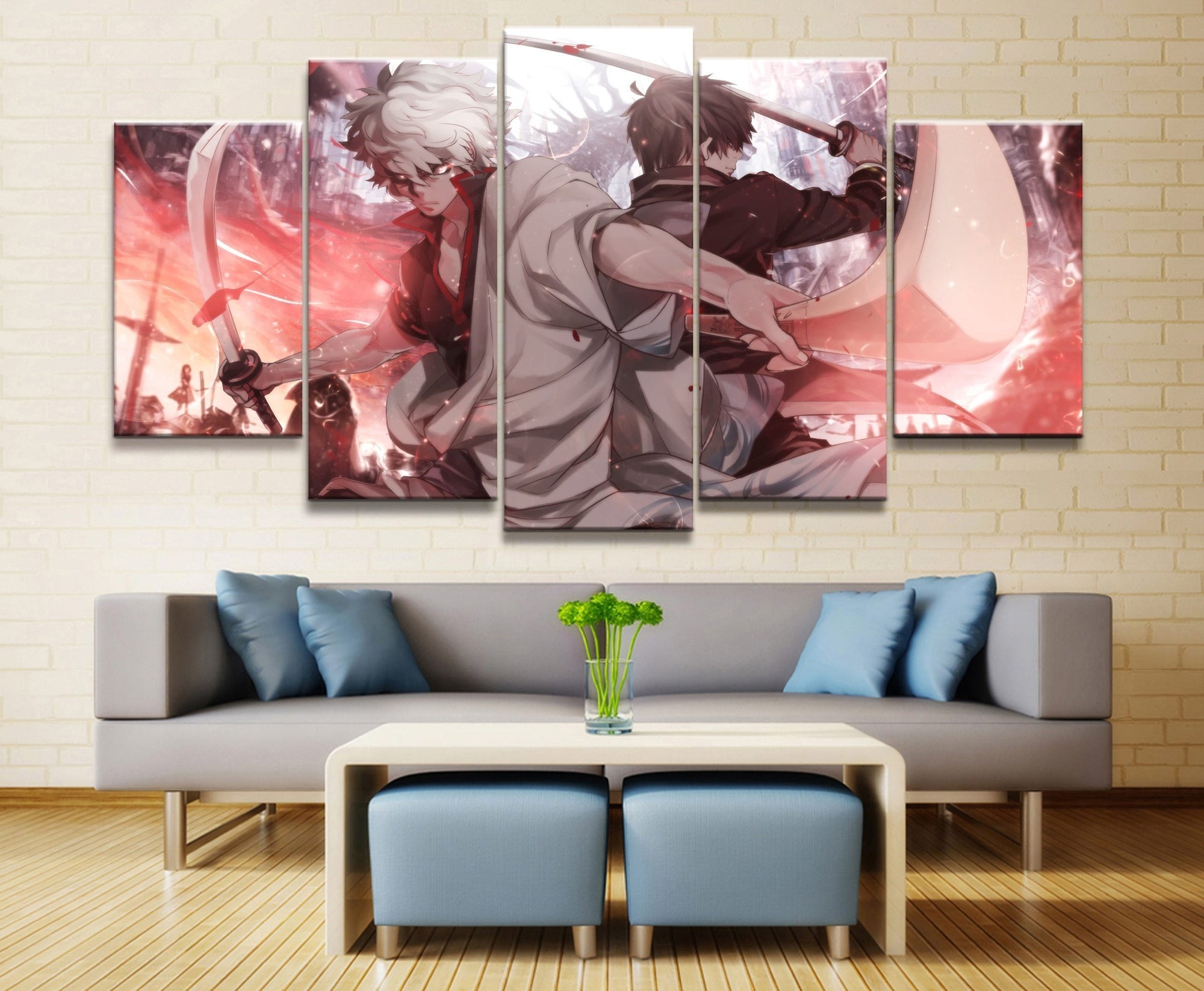 Gintama Gintoki Vs. Takasugi 2 Anime Canvas Wall Art