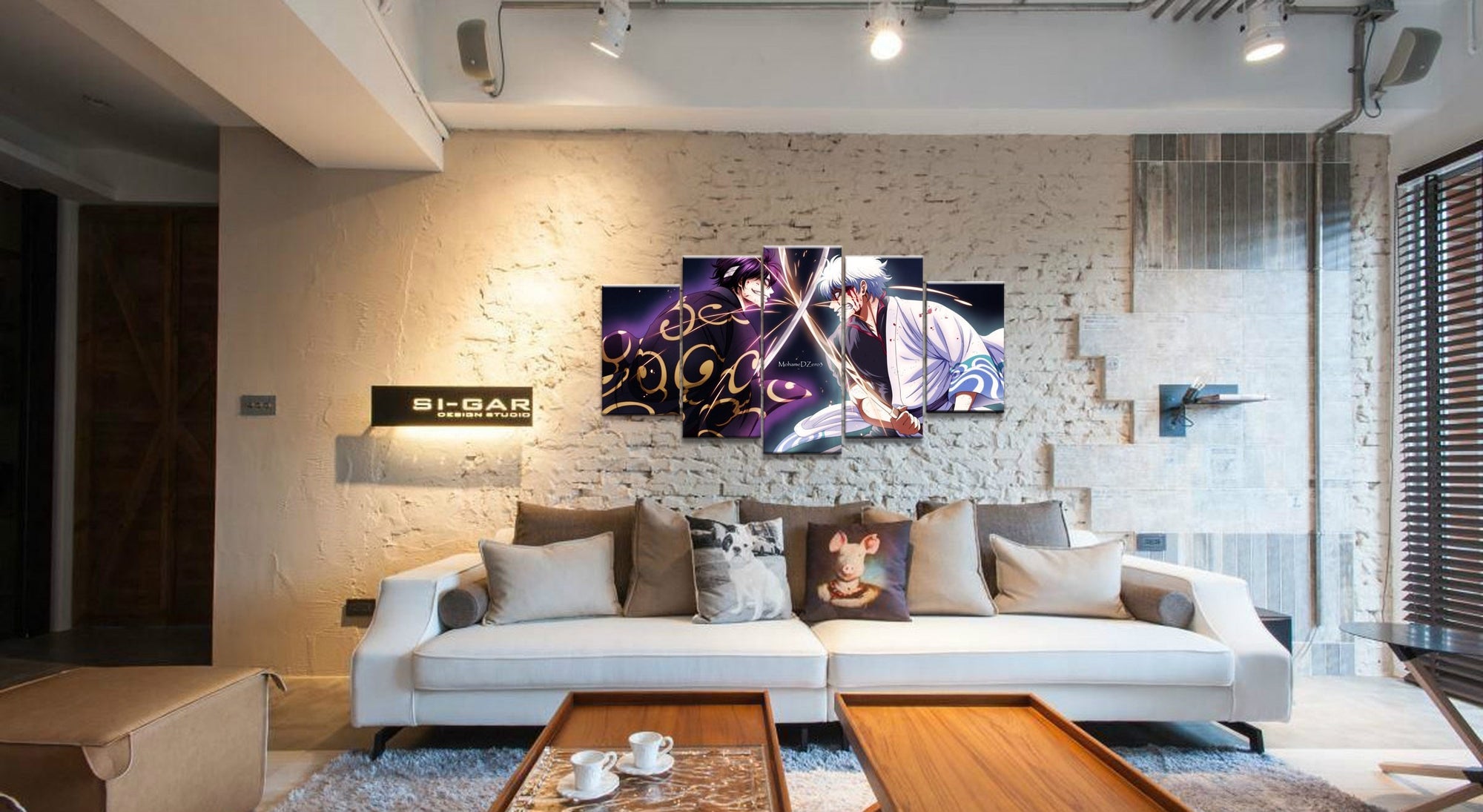 Gintama Gintoki Vs. Takasugi 3 Anime Canvas Wall Art