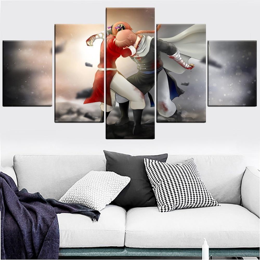 Gintama Kagura And Sougo 1 Anime Canvas Wall Art