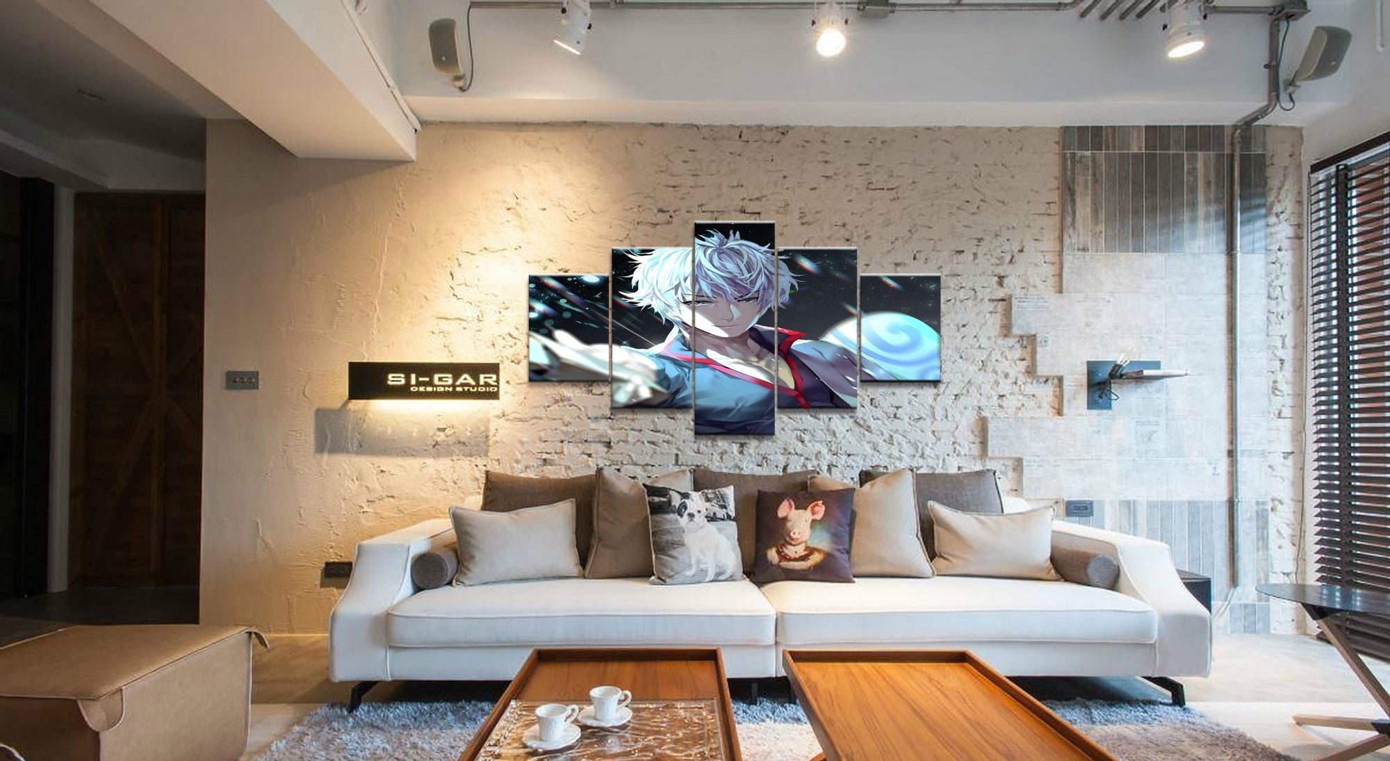 Gintama Sakata Gintoki 5 Anime Canvas Wall Art