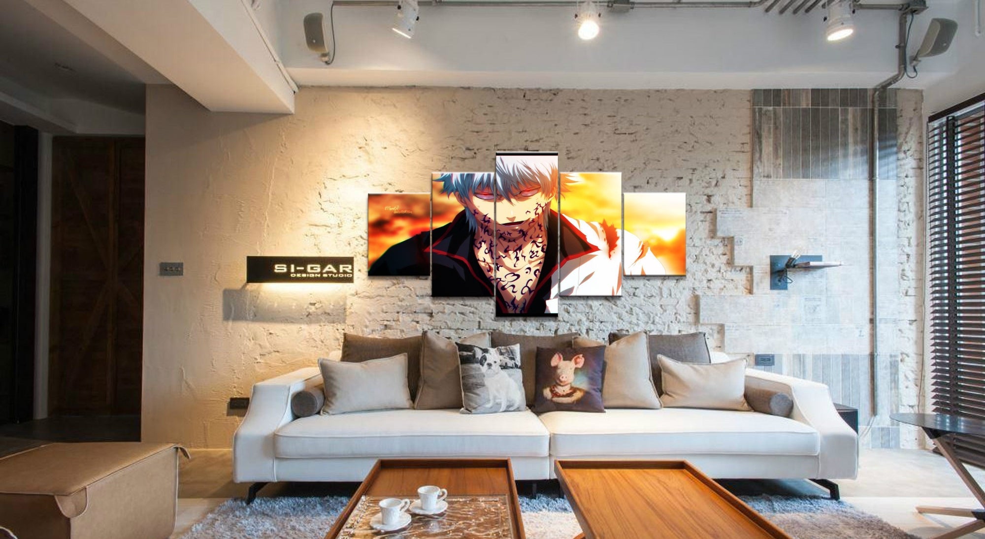 Gintama Sakata Gintoki 6 Anime Canvas Wall Art