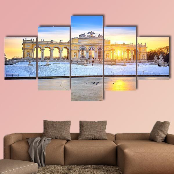 Gloriette At Winter In Schonbrunn Palace In Vienna Nature Canvas Wall Art