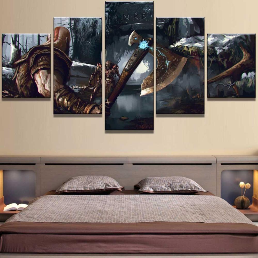 God Of War 4 Gaming Canvas War Art