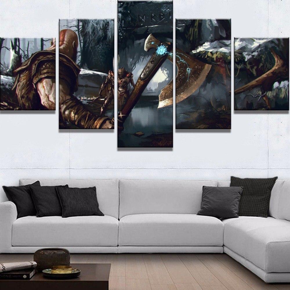 God Of War 4 Gaming Canvas War Art