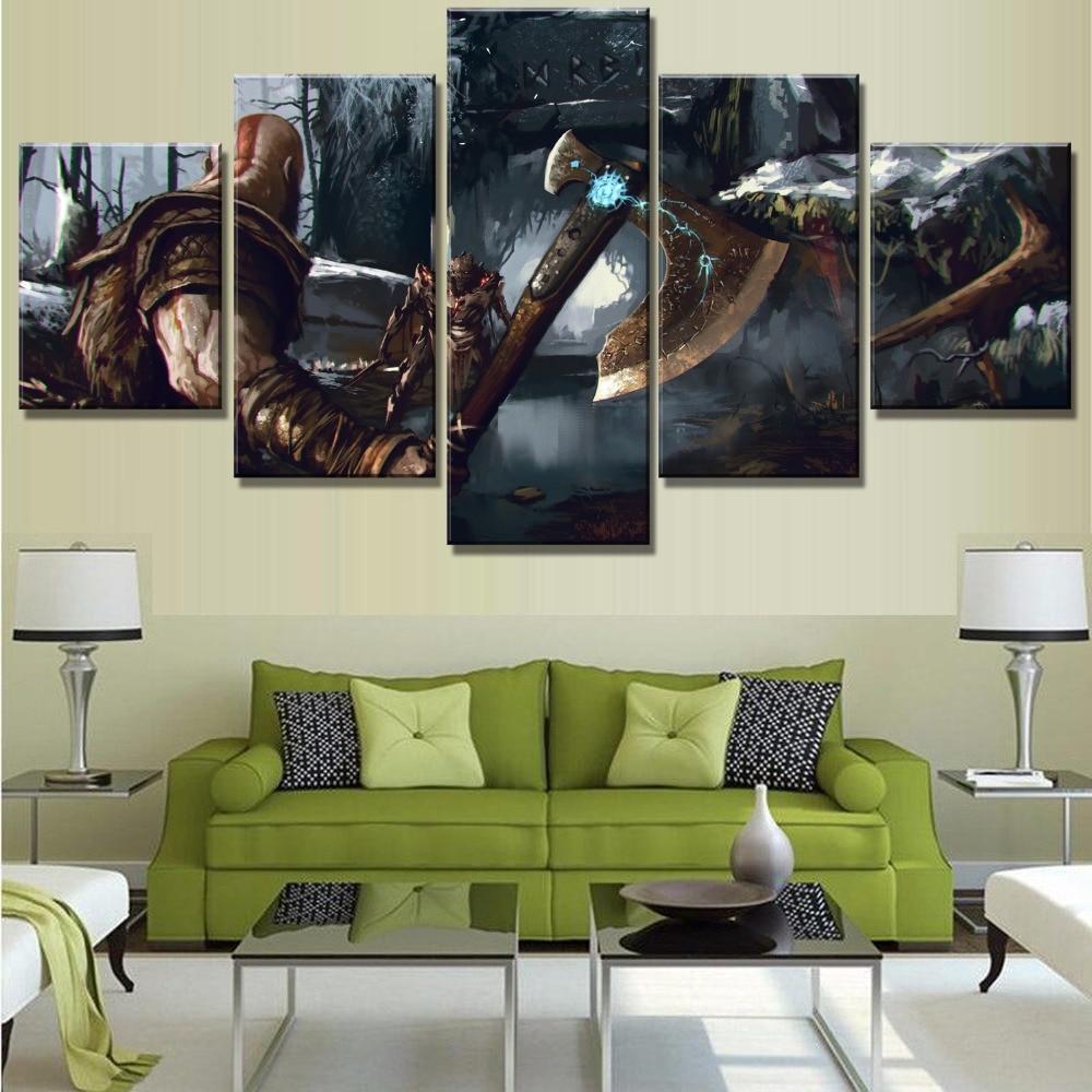 God Of War 4 Gaming Canvas War Art