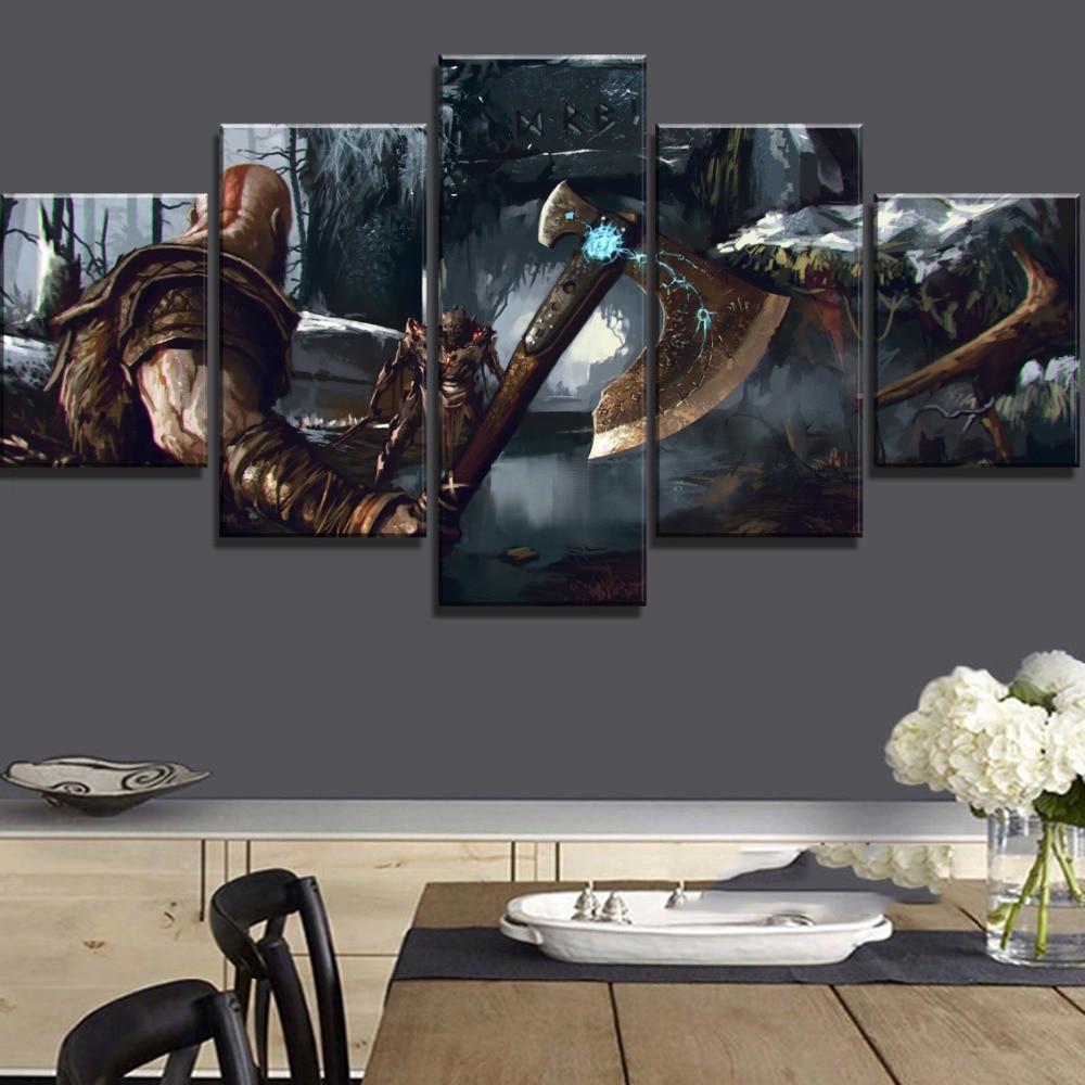 God Of War 4 Gaming Canvas War Art