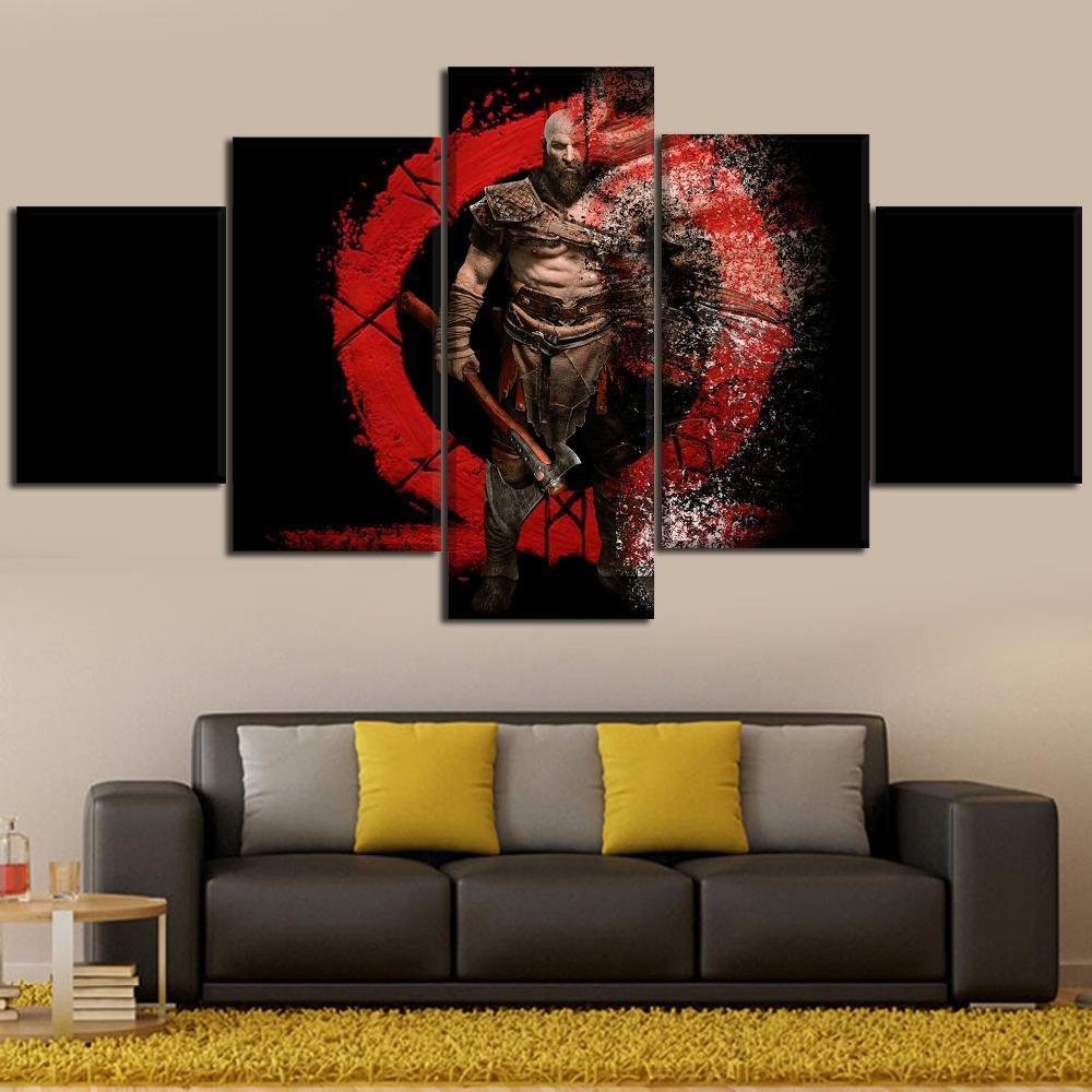 God Of War 4 Kratos Evaporate Gaming Canvas Wall Art