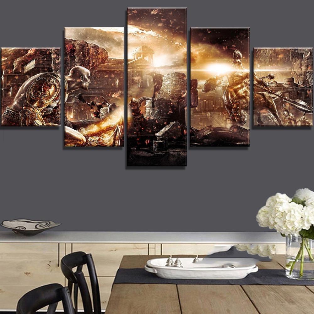God Of War Ascension Battle Gaming Canvas War Art