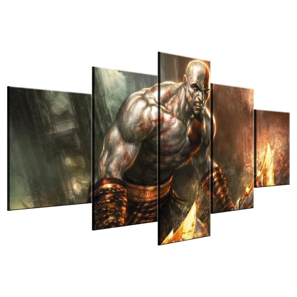 God Of War Ascension Kratos Poster 1 Gaming Canvas War Art