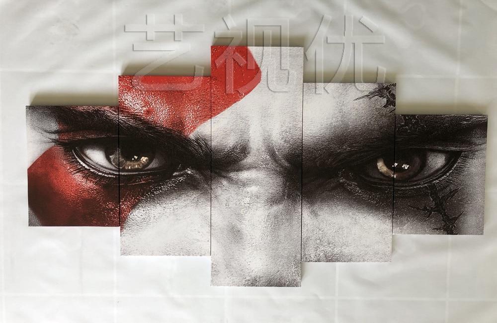 God Of War Fighter Eyes Gaming Canvas Wall Art