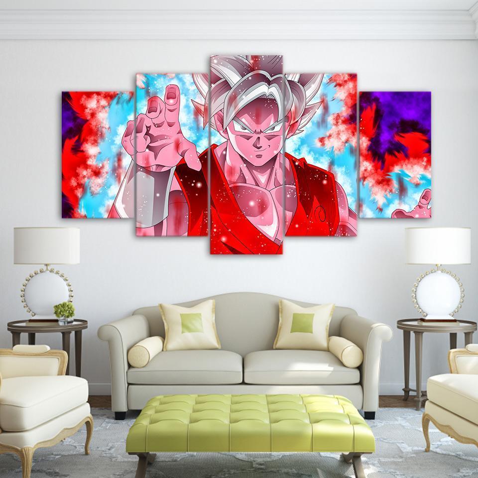 Goku Super Saiyan Blue Dragon Ball Z Anime Canvas Wall Art