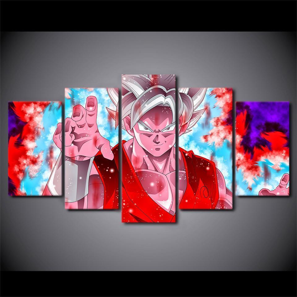 Goku Super Saiyan Blue Dragon Ball Z Anime Canvas Wall Art