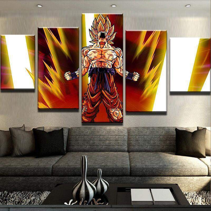 Goku Super Saiyan Dragon Ball Z Anime Canvas Wall Art
