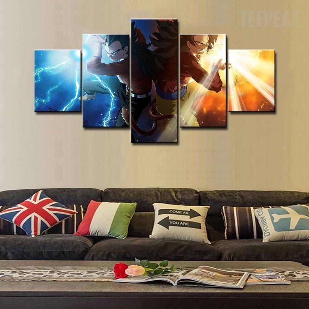 Goku &amp;amp; Vegeta Ssj4 Anime Canvas Wall Art