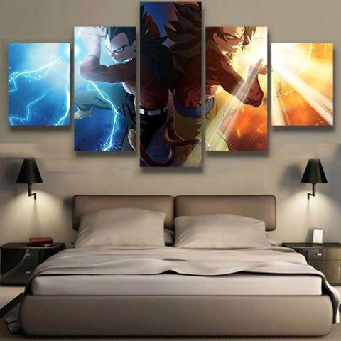 Goku &amp;amp; Vegeta Ssj4 Anime Canvas Wall Art