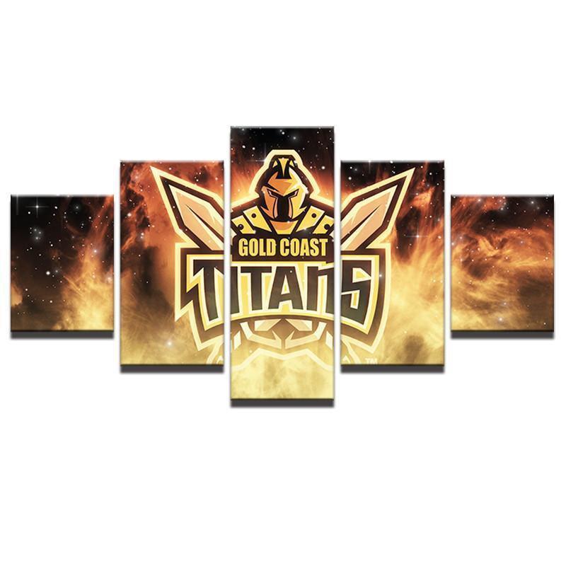 Gold Coast Titans NRL Football Canvas Wall Art