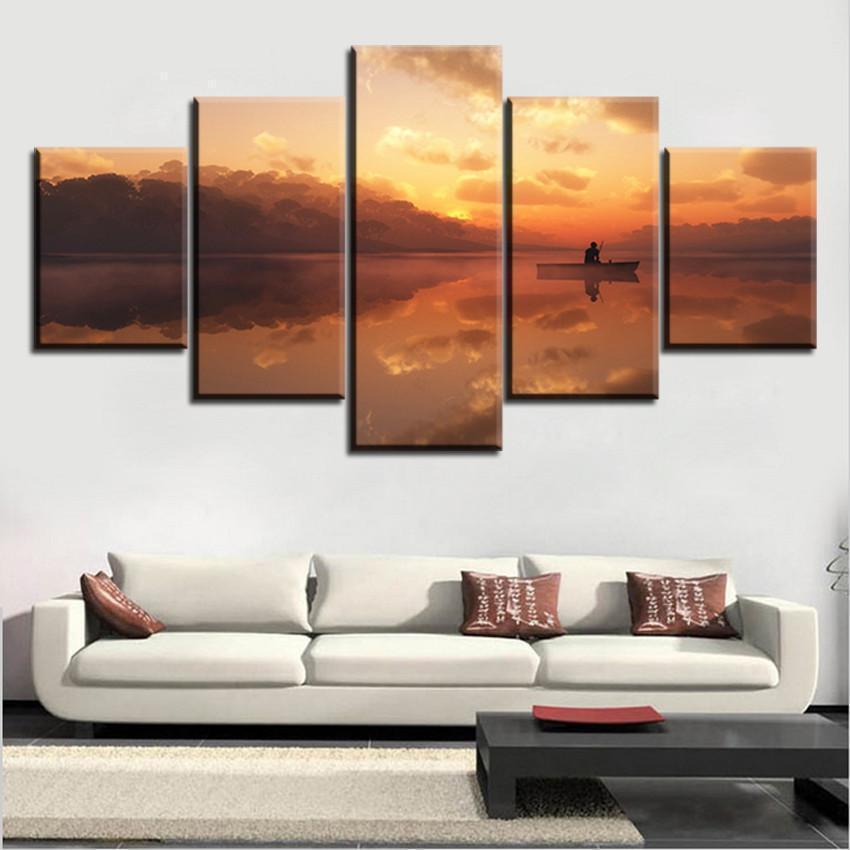 Golden Falcon Nature Canvas Wall Art