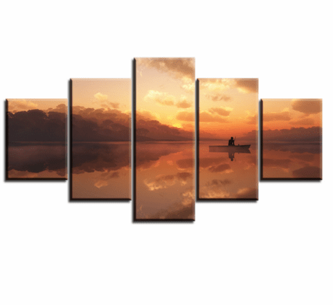 Golden Falcon Nature Canvas Wall Art