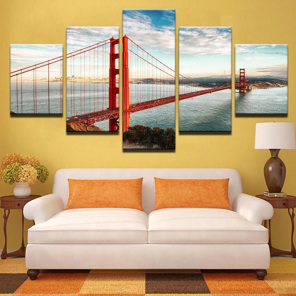 Golden Gate Bridge Landscape Nature Canvas Wall Art