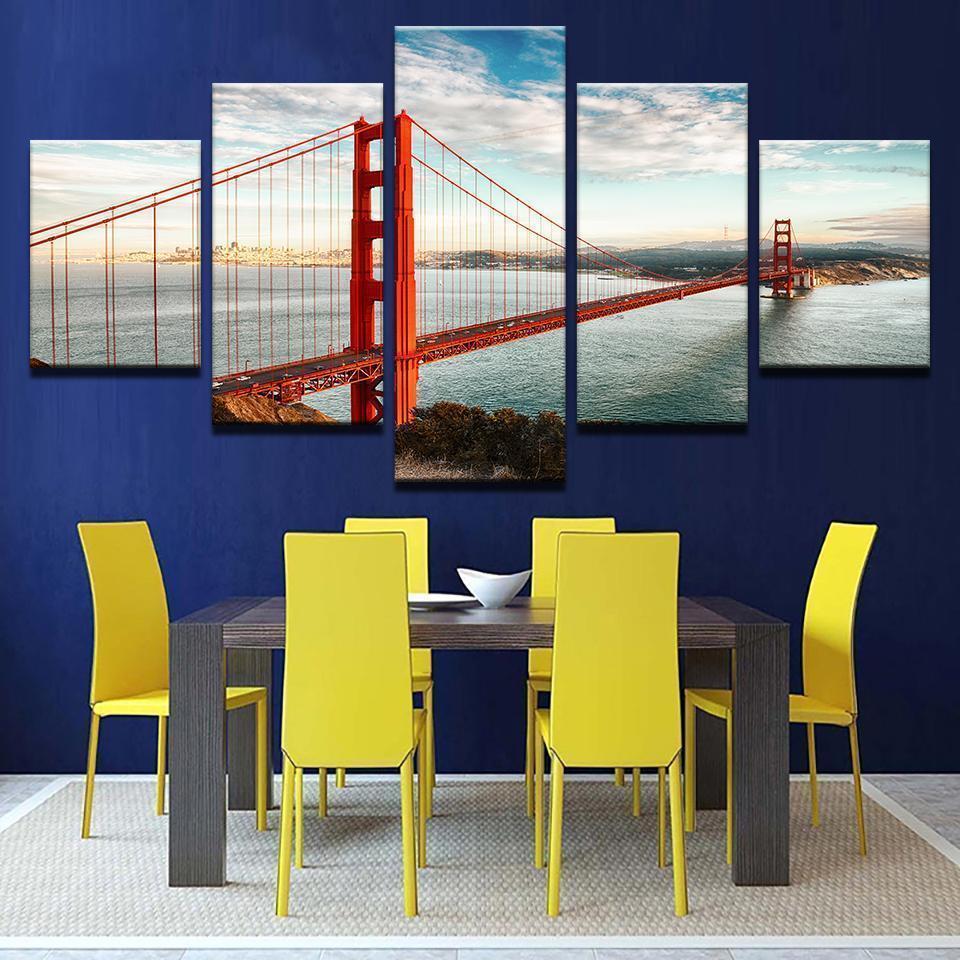 Golden Gate Bridge Landscape Nature Canvas Wall Art