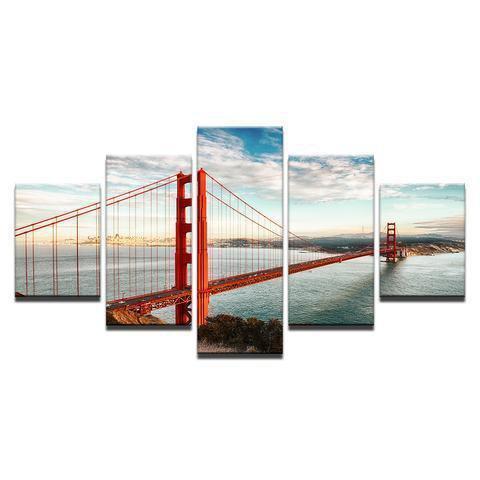 Golden Gate Bridge Landscape Nature Canvas Wall Art
