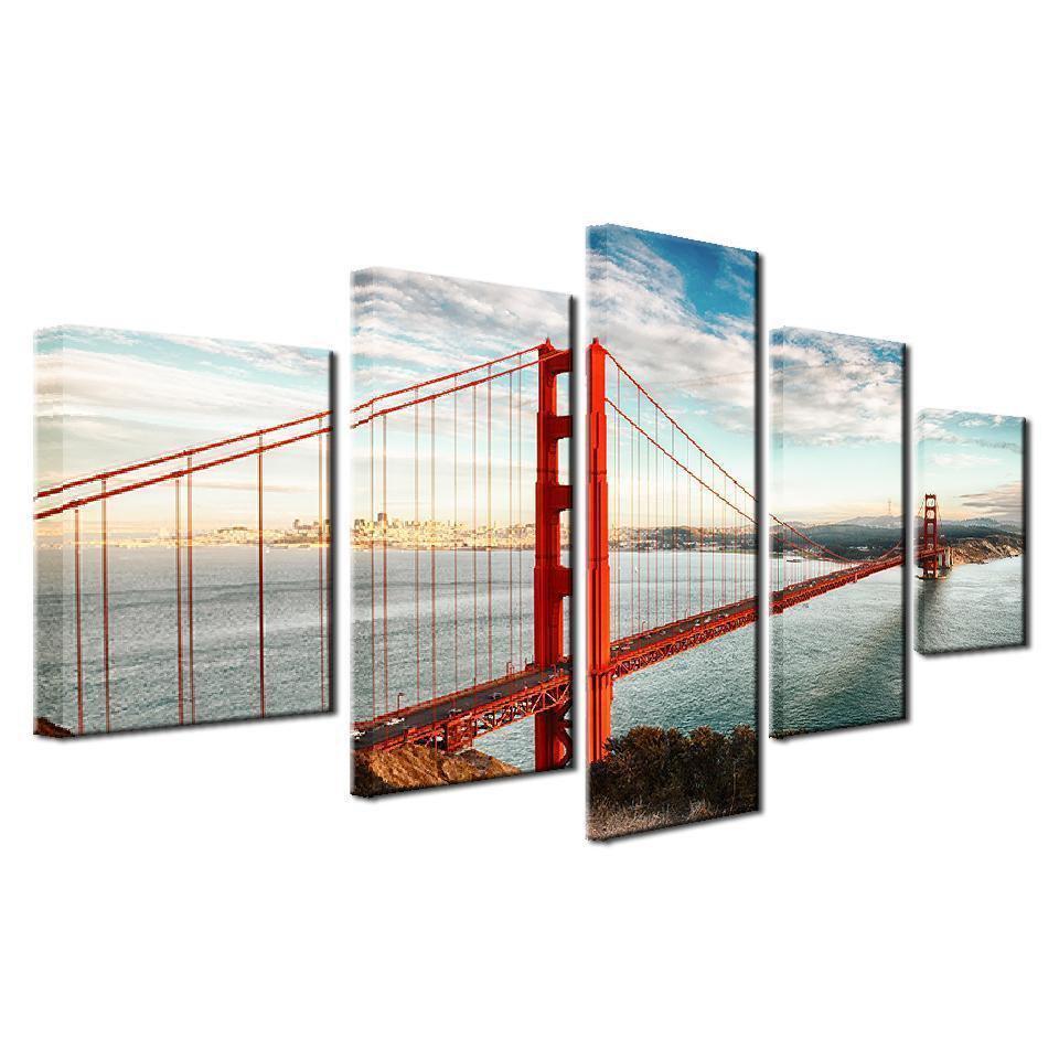 Golden Gate Bridge Landscape Nature Canvas Wall Art