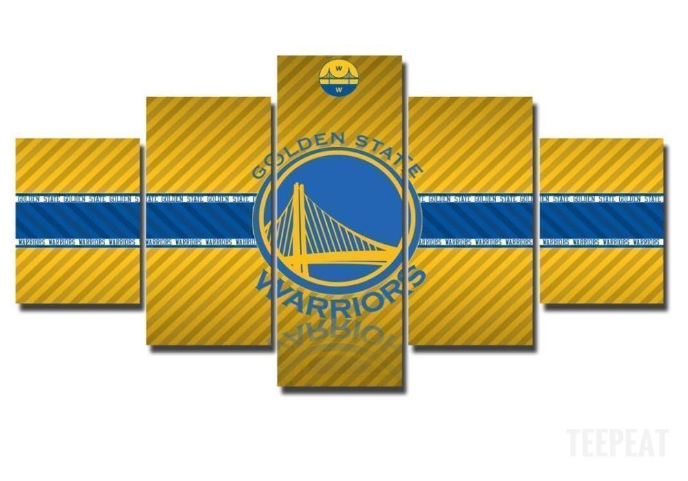 Golden State Warrior Logo  Basketball Canvas Wall Art