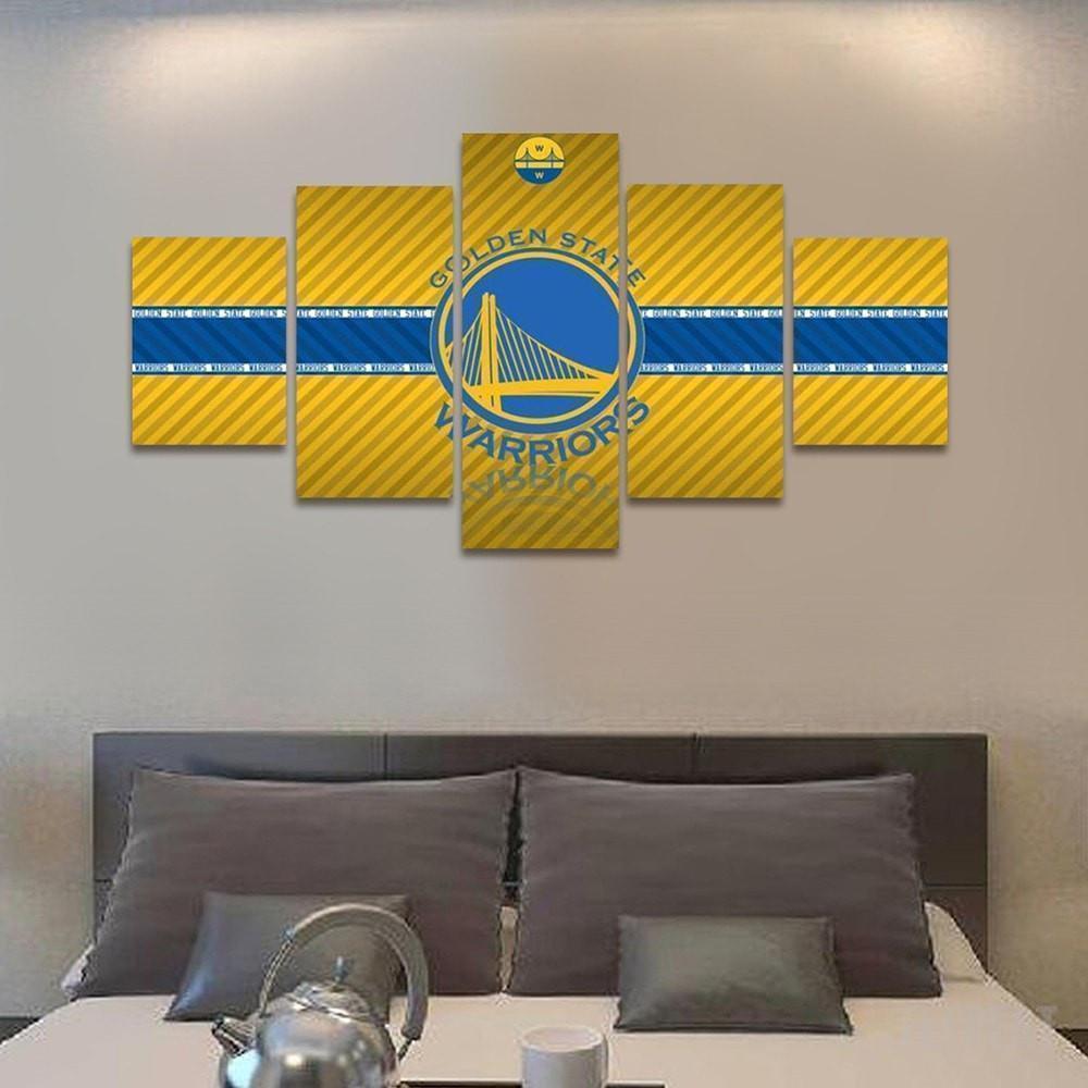 Golden State Warrior Logo  Basketball Canvas Wall Art
