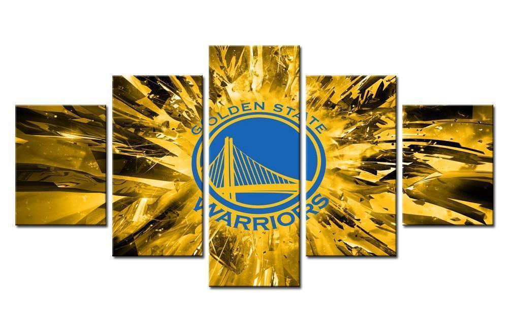 Golden State Warriors Logo  Basketball Canvas Wall Art