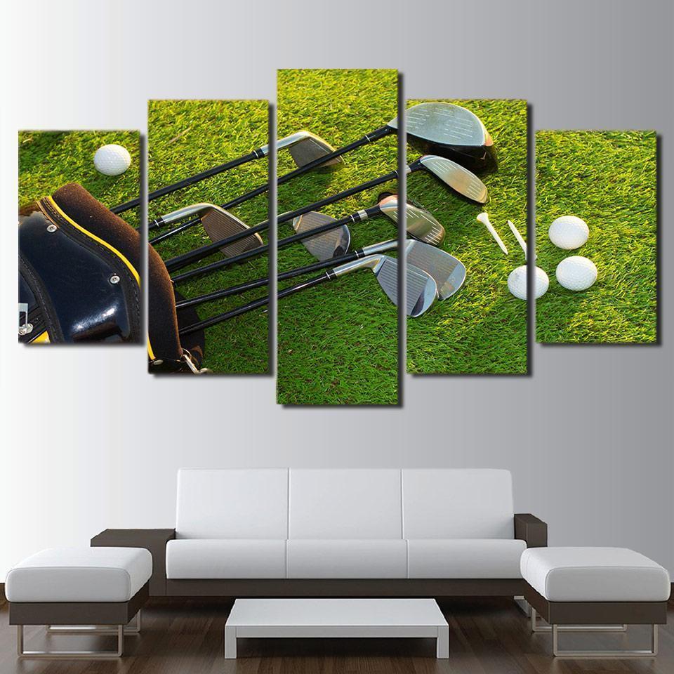 Golf Clubs Sport Canvas Wall Art