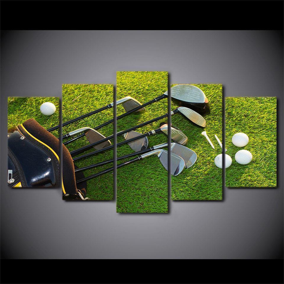 Golf Clubs Sport Canvas Wall Art