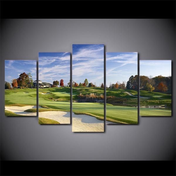 Golf Course Golfing Nature Canvas Wall Art