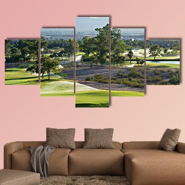 Golf Course In Phoenix Nature Canvas Wall Art