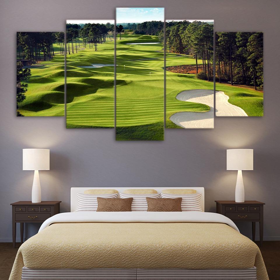 Golf Course Landscape Canvas Wall Art