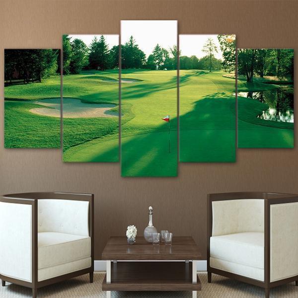 Golf Course Morning Golfing Sport Canvas Wall Art